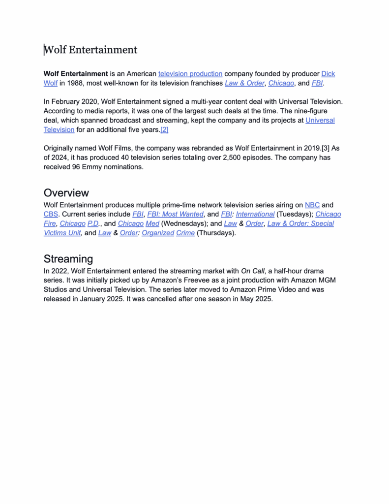 Here are the changes I made in suggesting mode on a Google Doc showing the original language from Wikipedia.