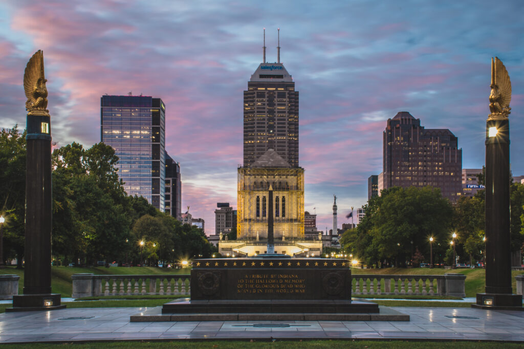 Cityscape of Indianapolis Indiana.